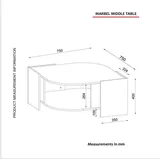 moebel17 Marbel Braun Walnuss 75 x 40 x 75 cm