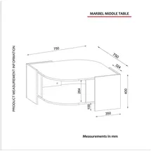 moebel17 Marbel Braun Walnuss 75 x 40 x 75 cm