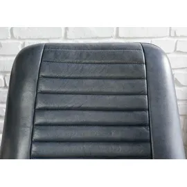 MASSIVMOEBEL24.DE Barstuhl Leder blau
