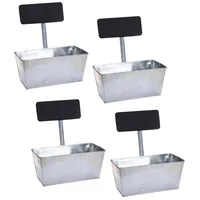 Hti-Living Blumenkasten 4er Set mit Beschriftungsfeld Pflanztopf Pflanzschale für