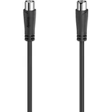 Hama Antennen-Kabel Koax-Stecker - Koax-Kupplung 90 dB 1,5 m Schwarz