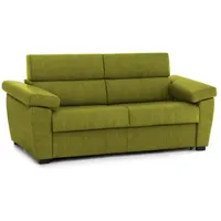 2-sitzer Schlafsofa Quinta, Schlafsofa Fürs Wohnzimmer, Gepolstert, Abnehmbar, 100 % Made In Italy-qualität, 205x95 H100 Cm, Grün - Dmora