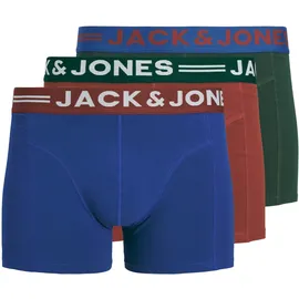 JACK & JONES JACLICHFIELD TRUNKS 3er Pack Fired Brick / Scarab / Sodalite Blau XL