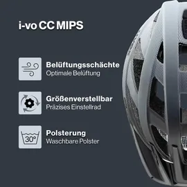 Uvex i-vo cc MIPS 52-57 cm black/cloud matt