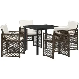 vidaXL Gartenmöbel-Set 5-tlg. Braun