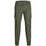 JACK & JONES Paul Flake Akm 542 Hosen Olive Night 31 34