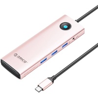 Orico Type-C 10in1 HUB Multifunction Docking Station (rose gold) (USB C), Dockingstation + USB Hub, Rosa