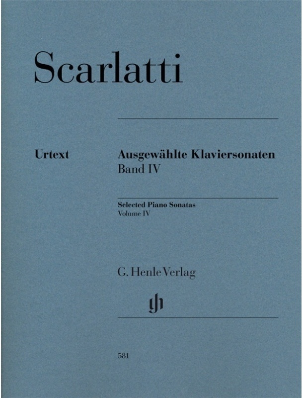 G. Henle Urtext-Ausgabe / Domenico Scarlatti - Ausgewählte Klaviersonaten  Band Iv.Bd.4 - Band IV Domenico Scarlatti - Ausgewählte Klaviersonaten  Kar