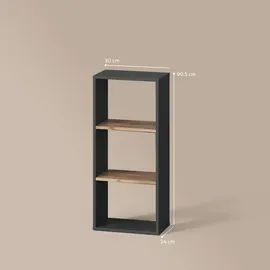 livinity® Bücherregal 40 x 90,5 cm Grau
