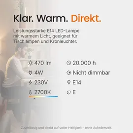 LEDVANCE LED-Birne 4W E14 2700K 1 St.