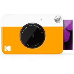 Kodak Printomatic Sofortbildkamera (Vollfarbdrucke auf ZINK 2×3-Fotopapier mit Sticky-Back-Funktion) gelb