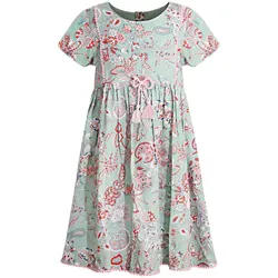 happy girls - Kurzarm-Kleid Floral In Green  Gr.104