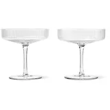 Ferm Living Champagnerglas 2er Set Ripple