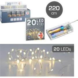 Cepewa LED Lichterkette Mikro 20er Timer - Silber/Transparent