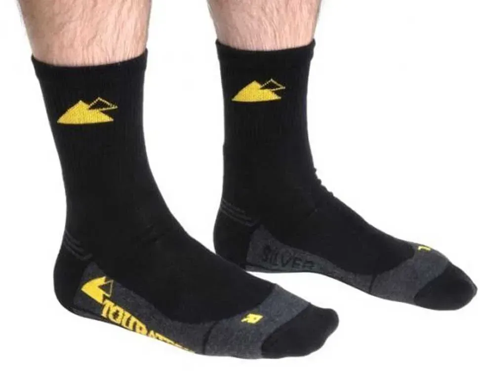 Touratech Heavy Duty Deo®dorant Effect Half Lange Socken - Black / Yellow - EU 38-40