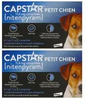 Capstar 11,4 mg Petit Chien, Comprimé antiparasitaire externe pour petit chien, bt 6 Comprimé(S) 2x6 pc(s)