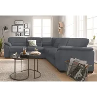 sit&more Ecksofa »Montego L-Form« wahlweise mit Bettfunktion und Schubkasten grau