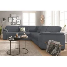 sit&more Ecksofa »Montego L-Form« wahlweise mit Bettfunktion und Schubkasten grau