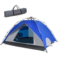2in1 Doppelschichtzelt Pop Up Campingzelt 4 Personen Außenzelt mit Netzfenster