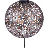 GLOBO Solarleuchte 40 cm silber/antik