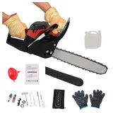 PODOFO Benzin-Kettensäge Zweitakt-Benzin-Kettensäge 20" Akku-Benzinkettensäge, 58 cm3/2,2 kW/11.500 U/min