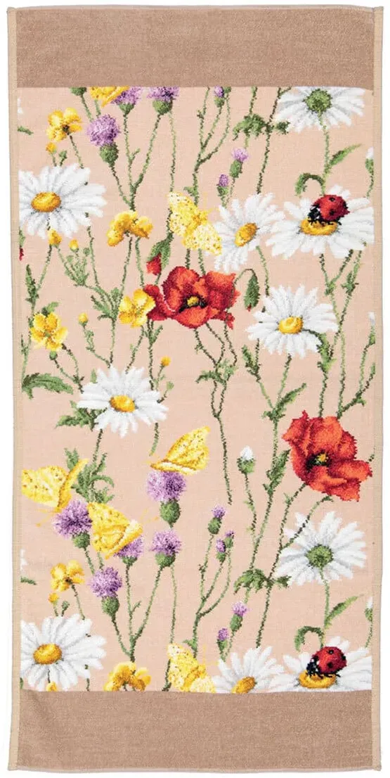 Feiler Handtücher Daisy Field Handtuch 50x100 cm | safari - beige