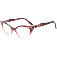 Eyekepper Cateyes Damen Lesebrille (Rot-Transparent, 1.25)