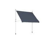 Trendline Balkon-Markise 250 x 130 cm grau