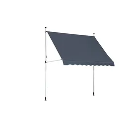 Trendline Balkon-Markise 250 x 130 cm grau
