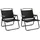 vidaXL Campingstuhl 2er Set Schwarz