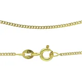FIRETTI Panzerkette FIRETTI "Schmuck Geschenk Gold 333 oder 585 Collierkette in mehreren Breiten" Gr. 50, gold (gelbgoldfarben), Halsketten, Damen, 50, Gelbgold 585, B: 1mm, Panzerkette, Made in Germany, B:1mm