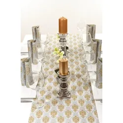Mank Serviette aus Tissue - Doris in Gold-Silber, 40x40 cm, 100 Stück - Ornamente
