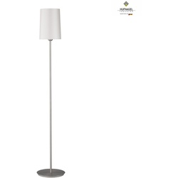Hufnagel Stehleuchte HAVANNA, 155cm, E14 max. 46W, mit Fußschalter, nickel matt / Schirm cremeweiß, Perlmutteffekt HUF-230313-41