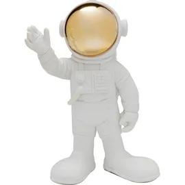 Kare Design Deko Figur Welcome Astronaut, Weiß, Polyresin, Unikat, Handbemalt, 27x21x13cm (H/B/T)