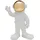 Kare Design Deko Figur Welcome Astronaut, Weiß, Polyresin, Unikat, Handbemalt, 27x21x13cm (H/B/T)