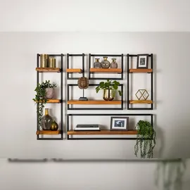 KAWOLA ERGEA Wandregal 40 x 30 x 25 cm Akazie