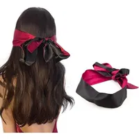 Augenmaske aus Satin, sexy Augenbinde zum Schlafen, Augen gebunden, Maske zum Schlafen in Satin, Maske aus Satin, Augenbinde für Bandage Augen, Liebespaare,Rosa Schwarz,1 Stück