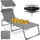 HOMECALL Gartenliege 180 x 60 x 30 cm Grau