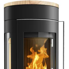 Justus Meva Stahl schwarz/Abdeckplatte Sandstein