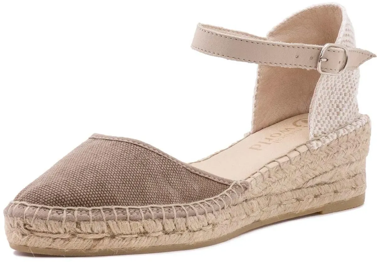 Cora Damen Keilabsatz-Sandale, Beige