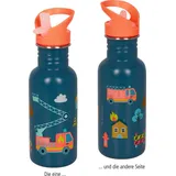 Coppenrath Verlag Edelstahlflasche Feuerwehr Blau 0,5 l