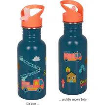 Coppenrath Verlag Edelstahlflasche Feuerwehr Blau 0,5 l