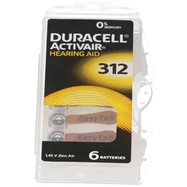 Duracell 60x Duracell Hörgerätebatterie DA312 Zn 1,4V Hearing Aid
