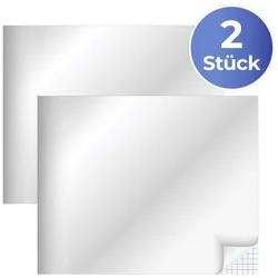 Dekorationsfolie MAXIMEX "Spiegelfolie", silber, B:58cm L:50cm, Kunststoff, Dekorationsfolien, Selbstklebefolie Bastel-Folie Bastelbedarf, 50x58 cm, selbstklebend