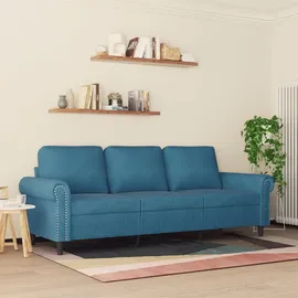 vidaXL 3-Sitzer-Sofa Blau 180 cm Samt