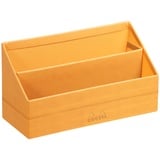 Rhodia 118840C Briefablage (mit 2 Fächern, aus Kunstleder, 20 x 10 x14 cm, ideal für Ihr Schreibtisch) orange