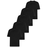 MAN'S WORLD T-Shirt, (Packung, 5 tlg., 5er-Pack), perfekt als Unterzieh- T-shirt, schwarz