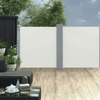 vidaXL Ausziehbare Seitenmarkise Cremeweiß 100 x 600 cm