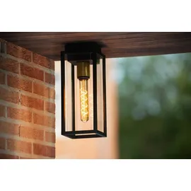 LUCIDE Laurens 1-flg. 30 cm rechteckig schwarz Glas Metall