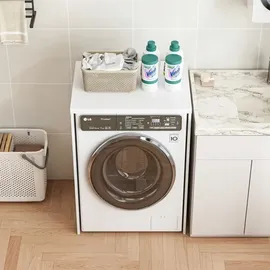 muvu Badezimmerschrank über Waschmaschine Trockner, Regal, Scandinavian weiß 64 cm